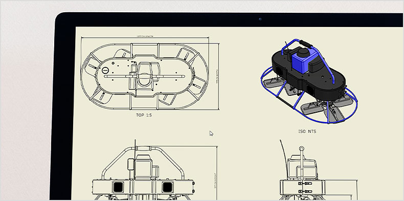 Manufacturing drawing of concrete finisher