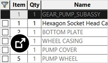 BOMs balloons and parts list window