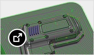 PowerMill interface showing new options that can filter out small, planar regions