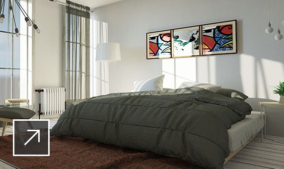 realistic rendering of bedroom
