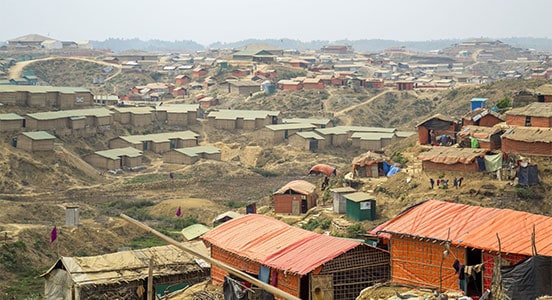 Photograph of refugee site in Bangladesh
