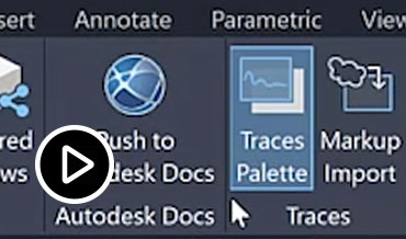 2D DWG in AutoCAD LT 2023 with Trace tool  